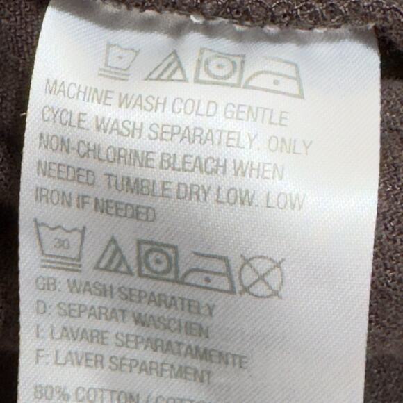 Chocolate Brown Velour Pullover Top XL V Neck Relaxed Fit - Picture 8 of 12